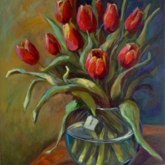 Tulpen in vaas