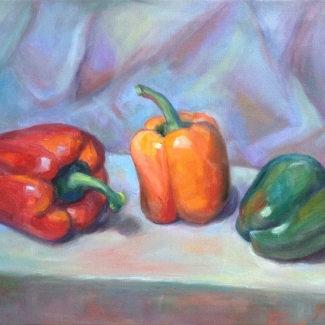 Drie paprika's